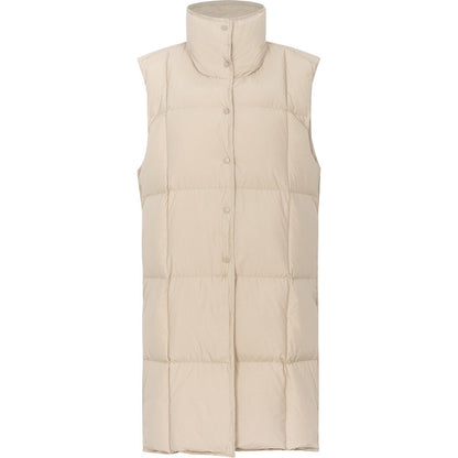 Close to my heart Duo down long vest waistcoat Bone