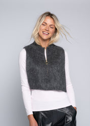 Close to my heart Elliot halsvarmer dame i mohair Bib Neck