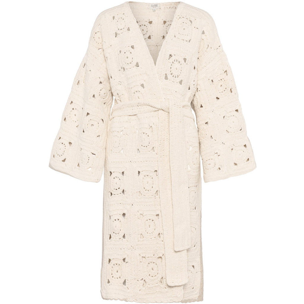 Close to my heart Endless heklet cardigan dame, lang Coat White