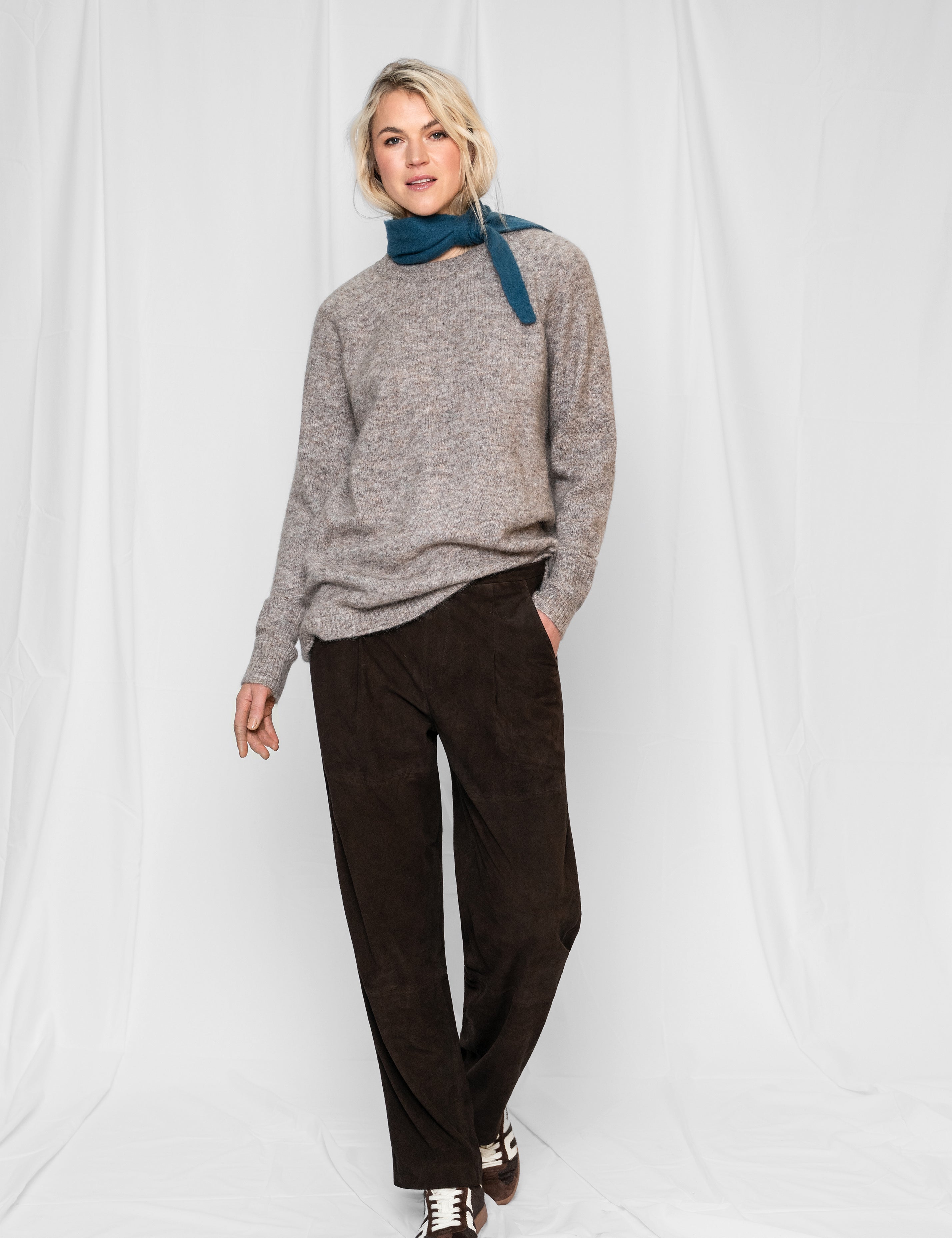 Close to my heart Gaby boyfriend genser Sweater knitted Sepia