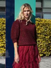 Close to my heart Gemma Genser Sweater knitted Garnet Red