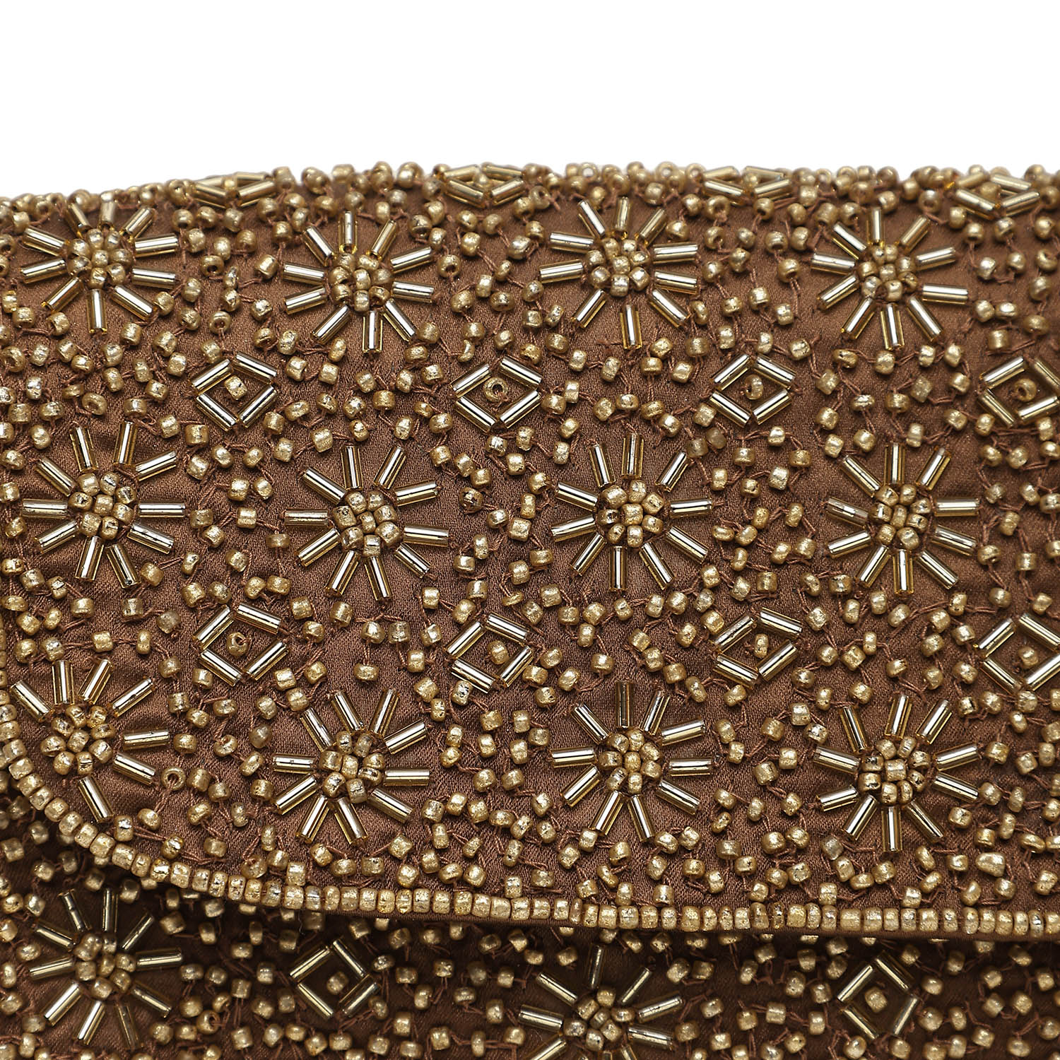 Close to my heart Gold beaded purse Handbag Gold 