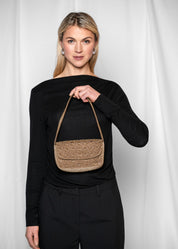 Close to my heart Gold beaded purse Handbag Gold 