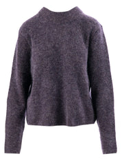 Close to my heart Goldie crew mohair genser Sweater knitted Deep Plum