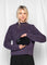 Close to my heart Goldie crew mohair genser Sweater knitted Deep Plum