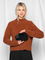 Close to my heart Goldie crew mohair genser Sweater knitted Orange Jam