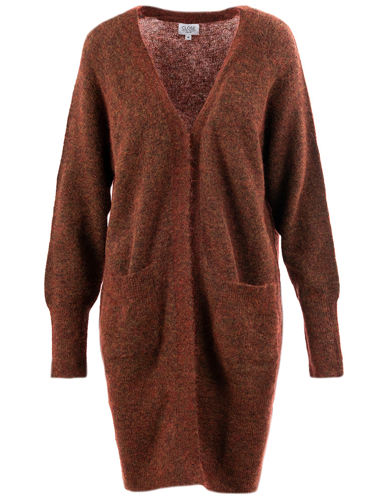 Close to my heart Grace lang mohair cardigan Cardigan Brick