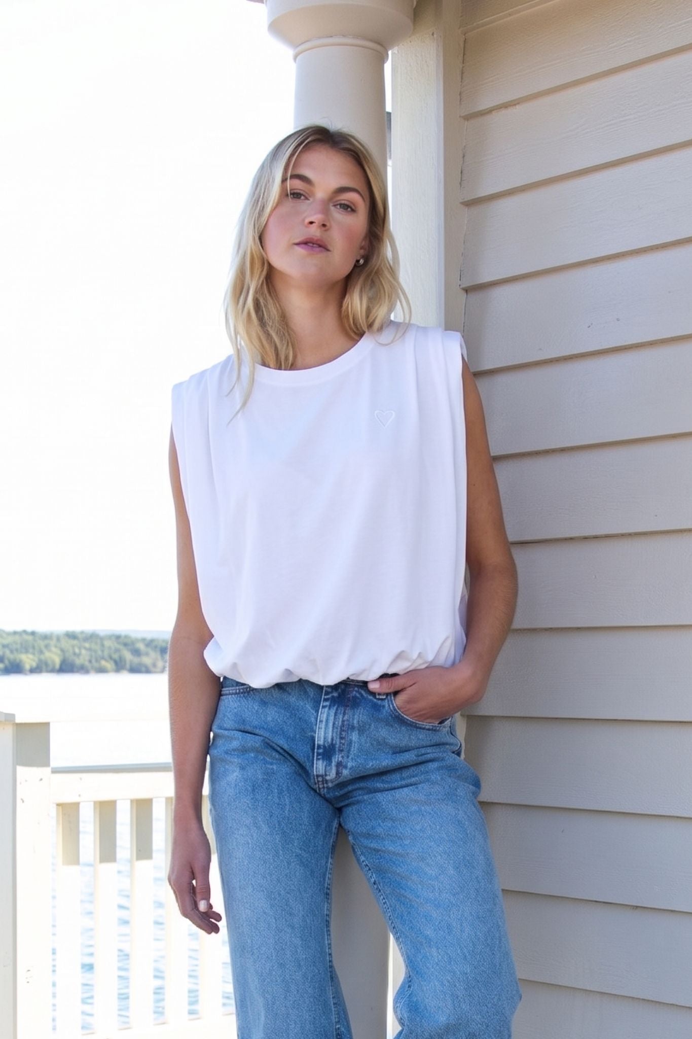 Close to my heart Holly t-shirt/Tank Topp Tank top White