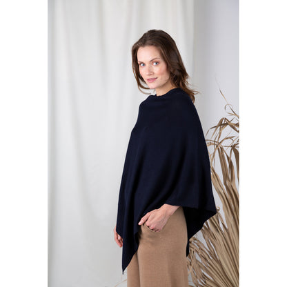 Close to my heart Janne merino poncho Poncho Navy