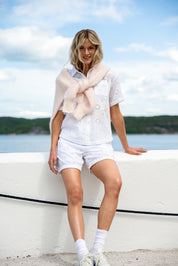 Close to my heart Jasmine brodert bluse Shirt White
