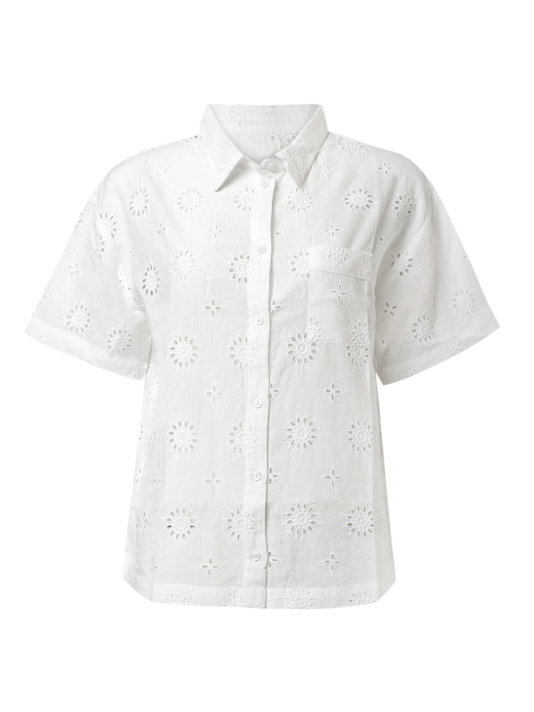 Close to my heart Jasmine brodert bluse Shirt White
