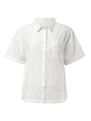 Close to my heart Jasmine brodert bluse Shirt White