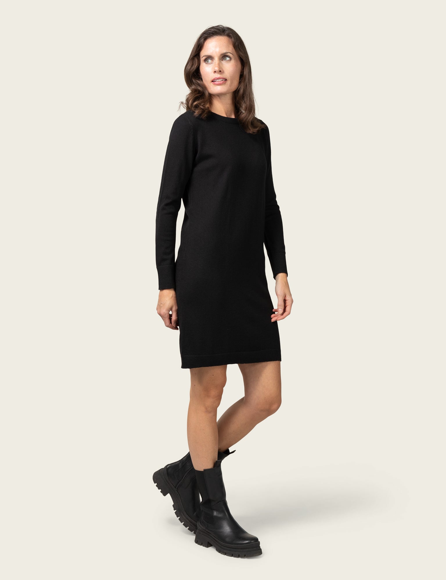 Close to my heart Joey merino dress Knit dress Black