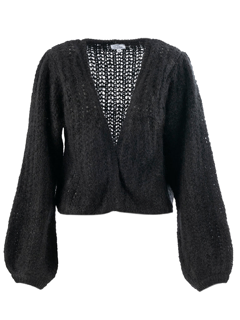 Close to my heart Julia kid mohair cardigan Cardigan Black