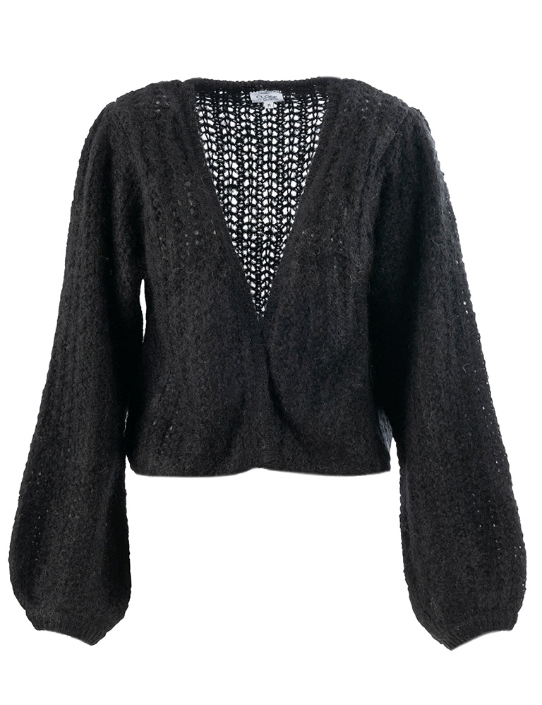 Close to my heart Julia kid mohair cardigan Cardigan Black