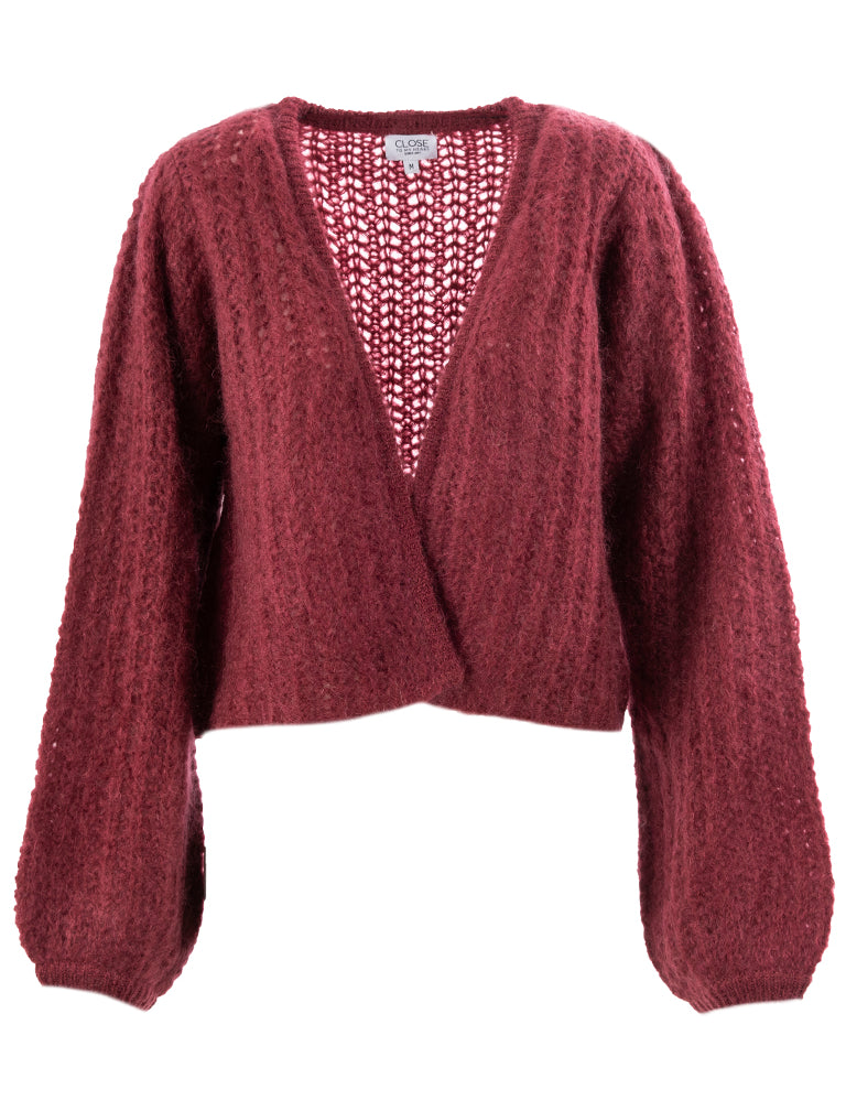 Close to my heart Julia kid mohair cardigan Cardigan Burgundy Red