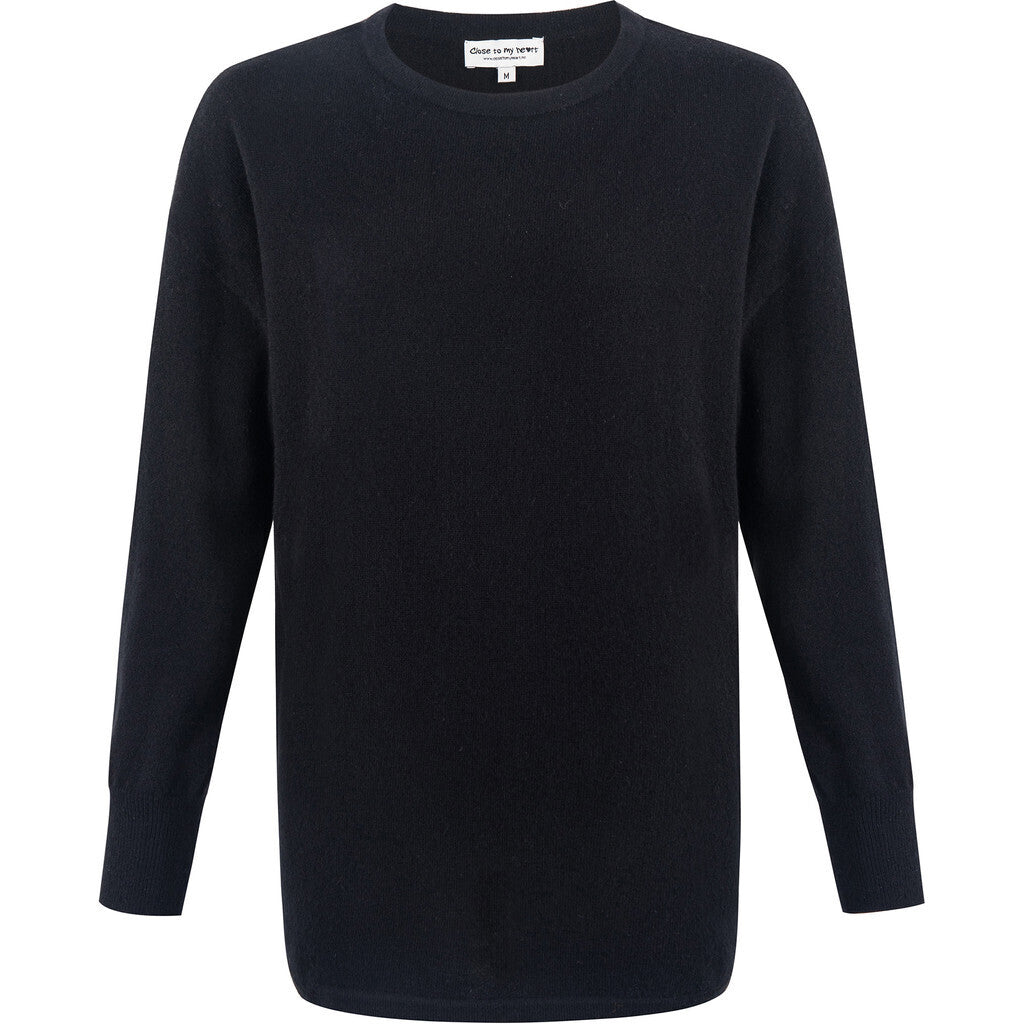 Close to my heart Julian merino genser Sweater knitted Black