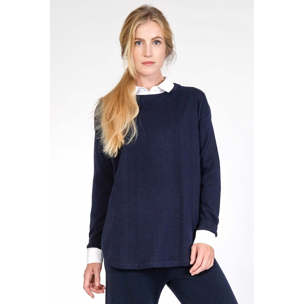 Close to my heart Julian merino genser Sweater knitted Navy