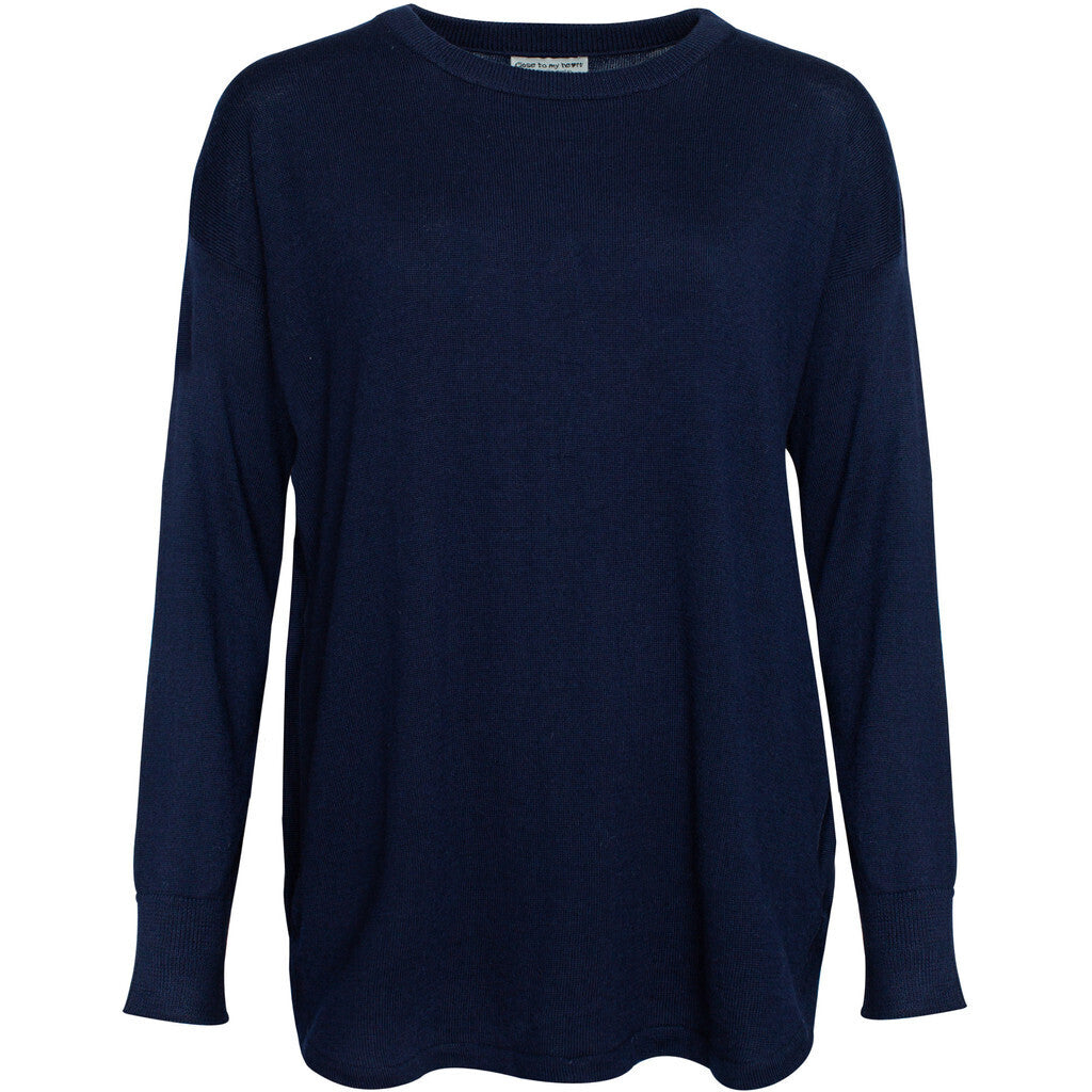 Close to my heart Julian merino genser Sweater knitted Navy