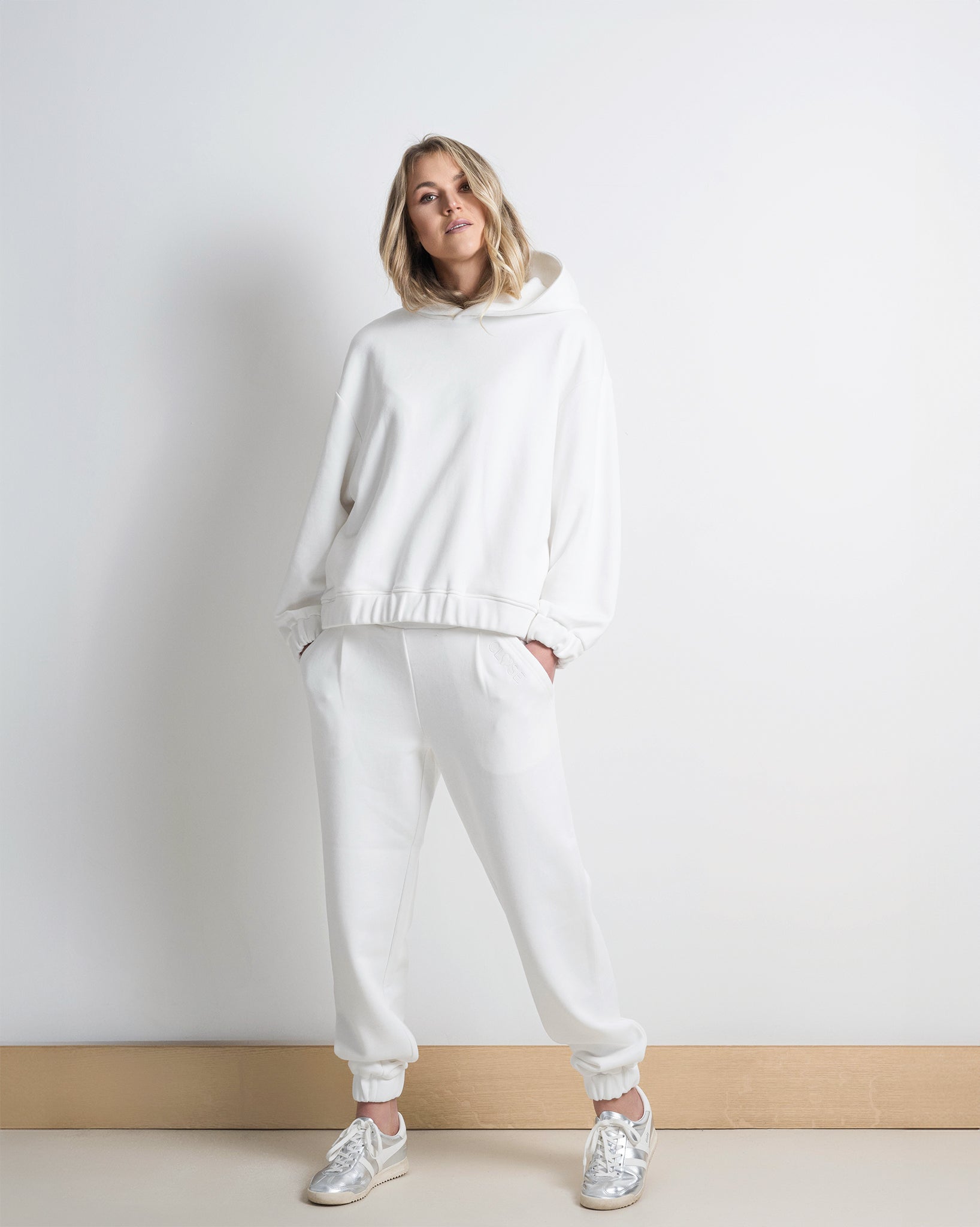 Close to my heart Kit sweatpants dame i bomull pants jersey White
