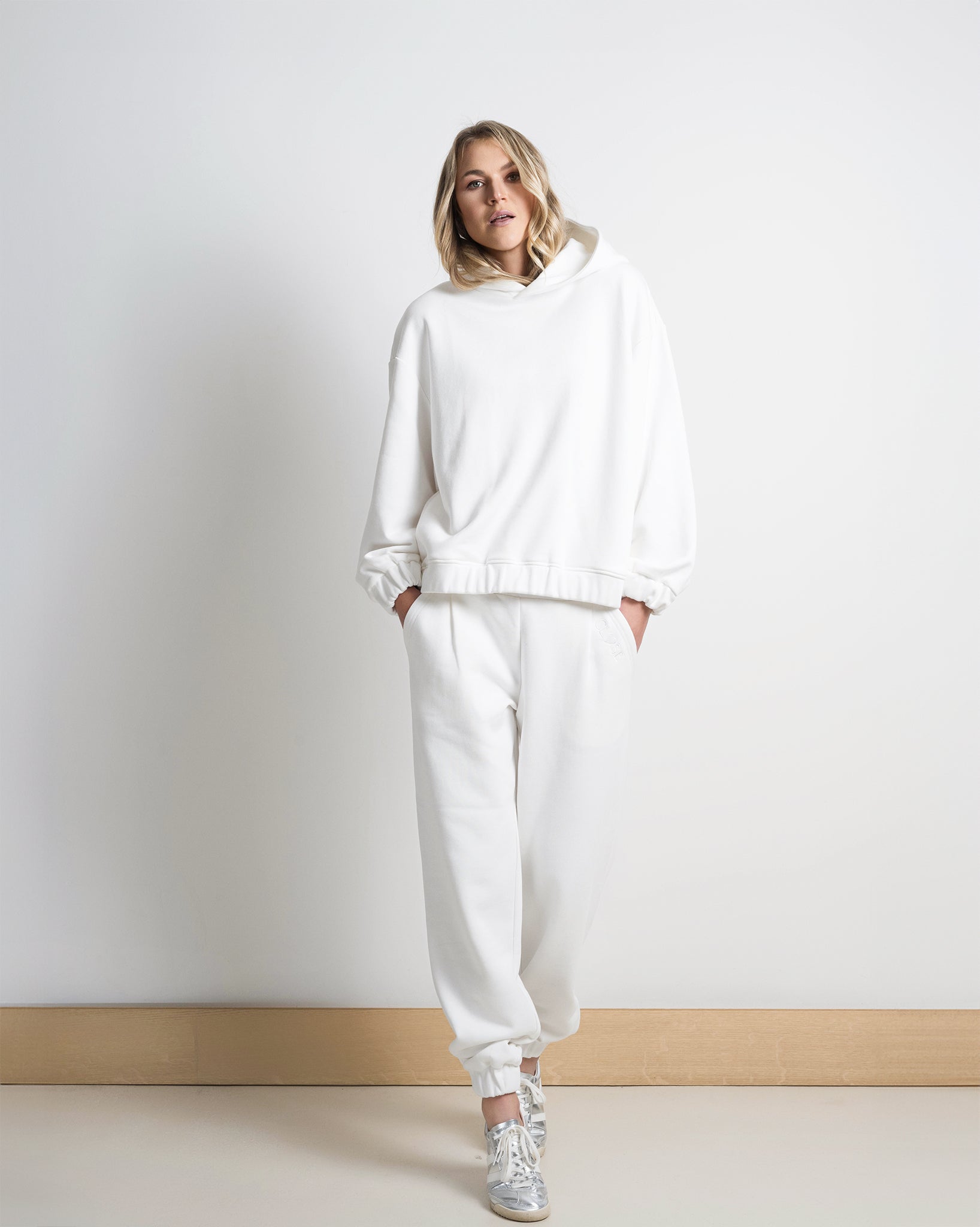 Close to my heart Kit sweatpants dame i bomull pants jersey White