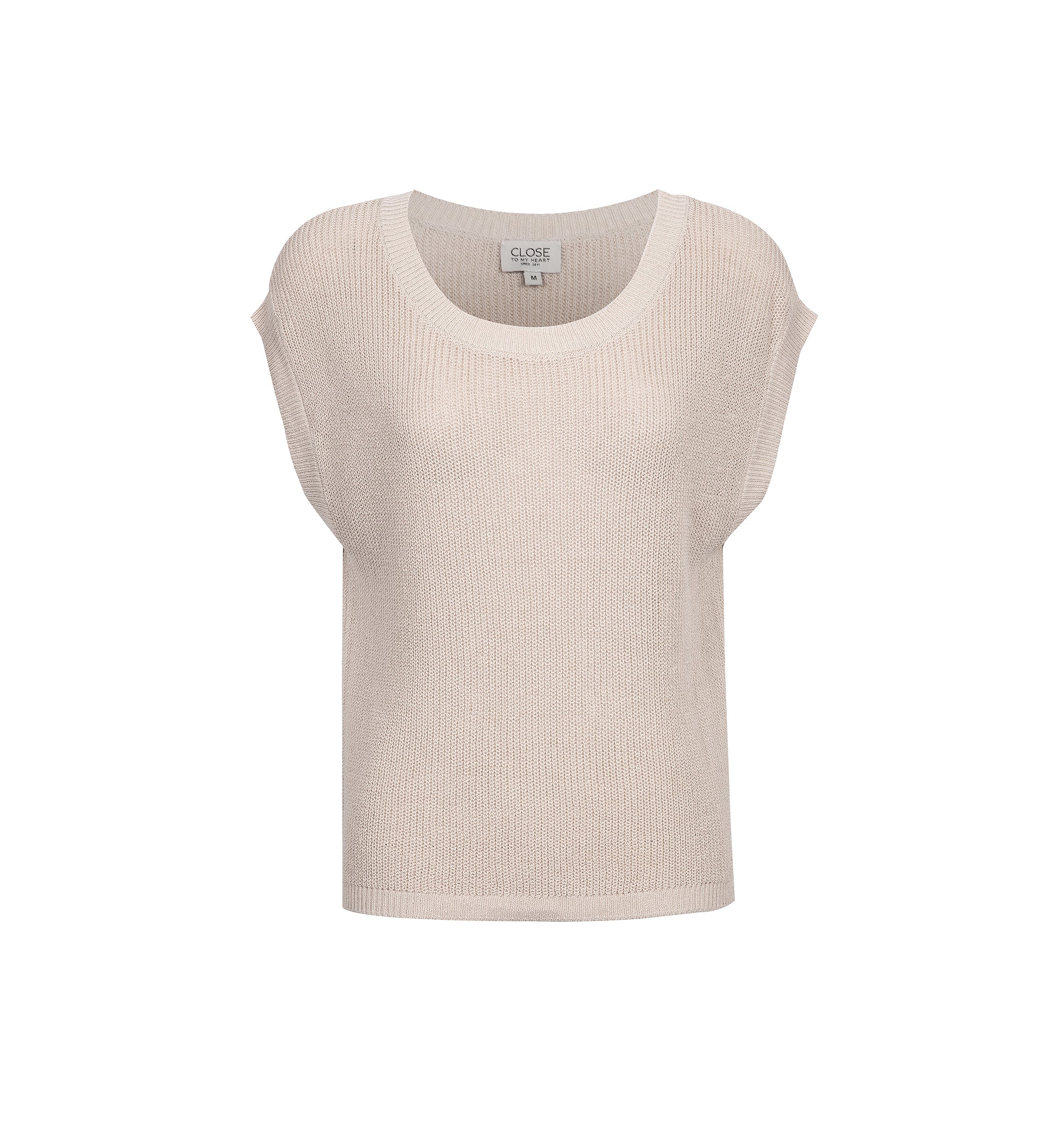 Close to my heart Lane bomull lin genser Sweater S/S Sand