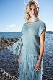 Close to my heart Lane bomull lin genser Sweater S/S Tourmaline