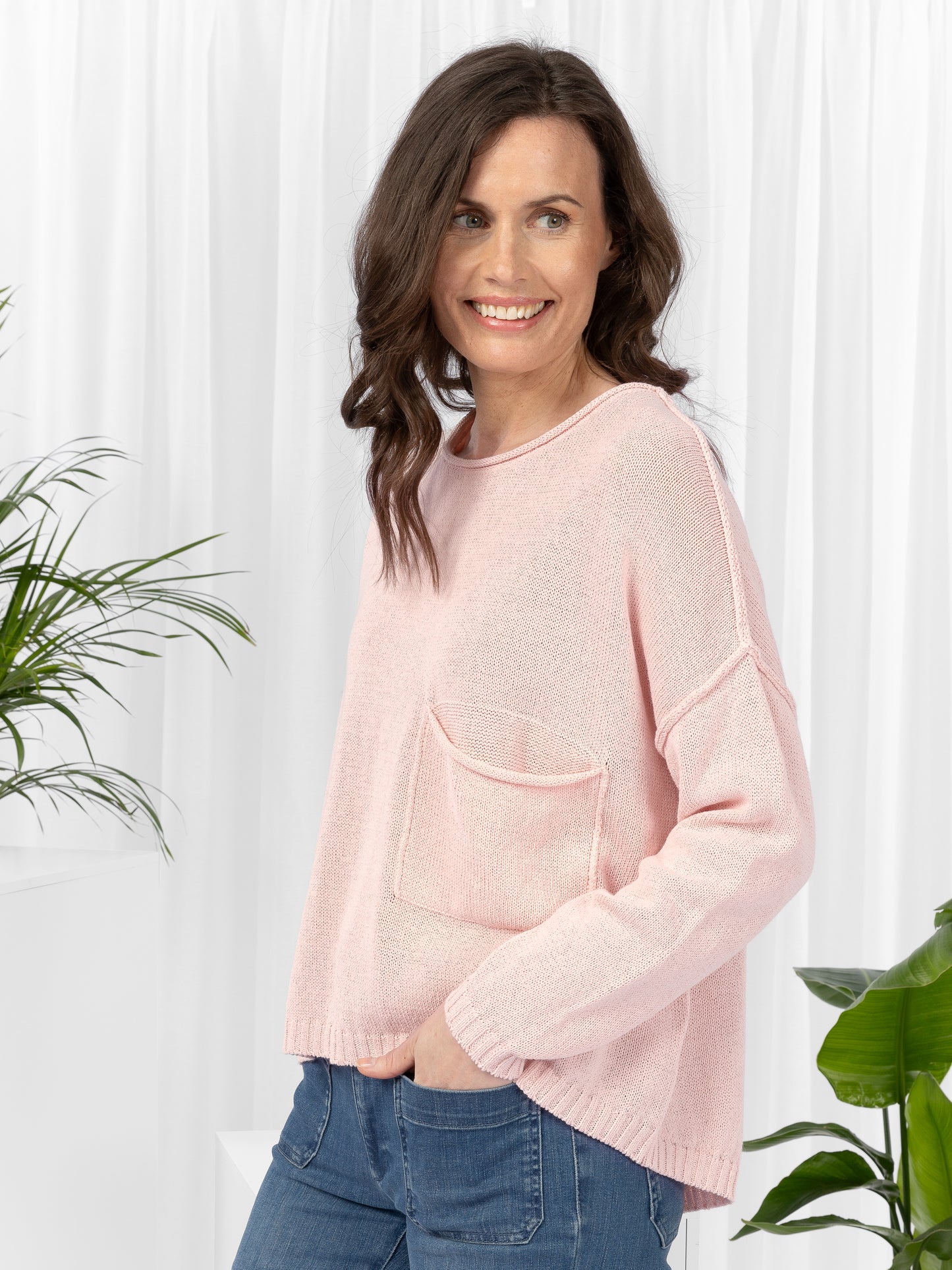 Close to my heart Lark Sweater Sweater knitted Barely Pink