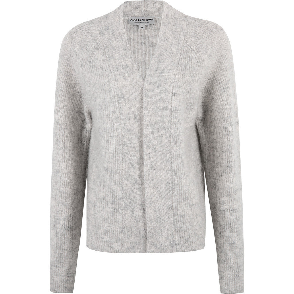 Close to my heart Laura Mohair Cardigan Cardigan White Grey