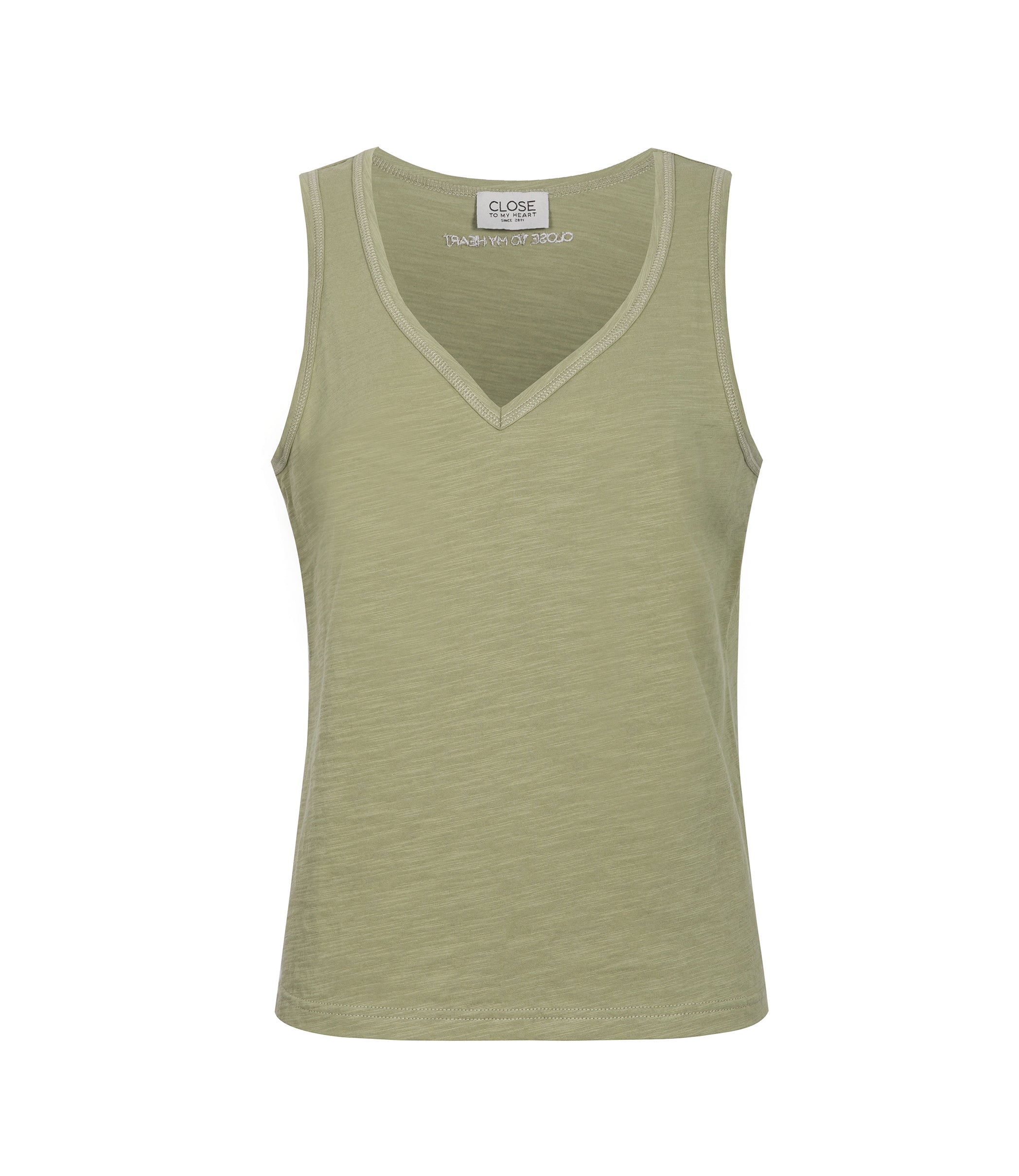 Close to my heart Laurie bomull topp Tank top Khaki Green