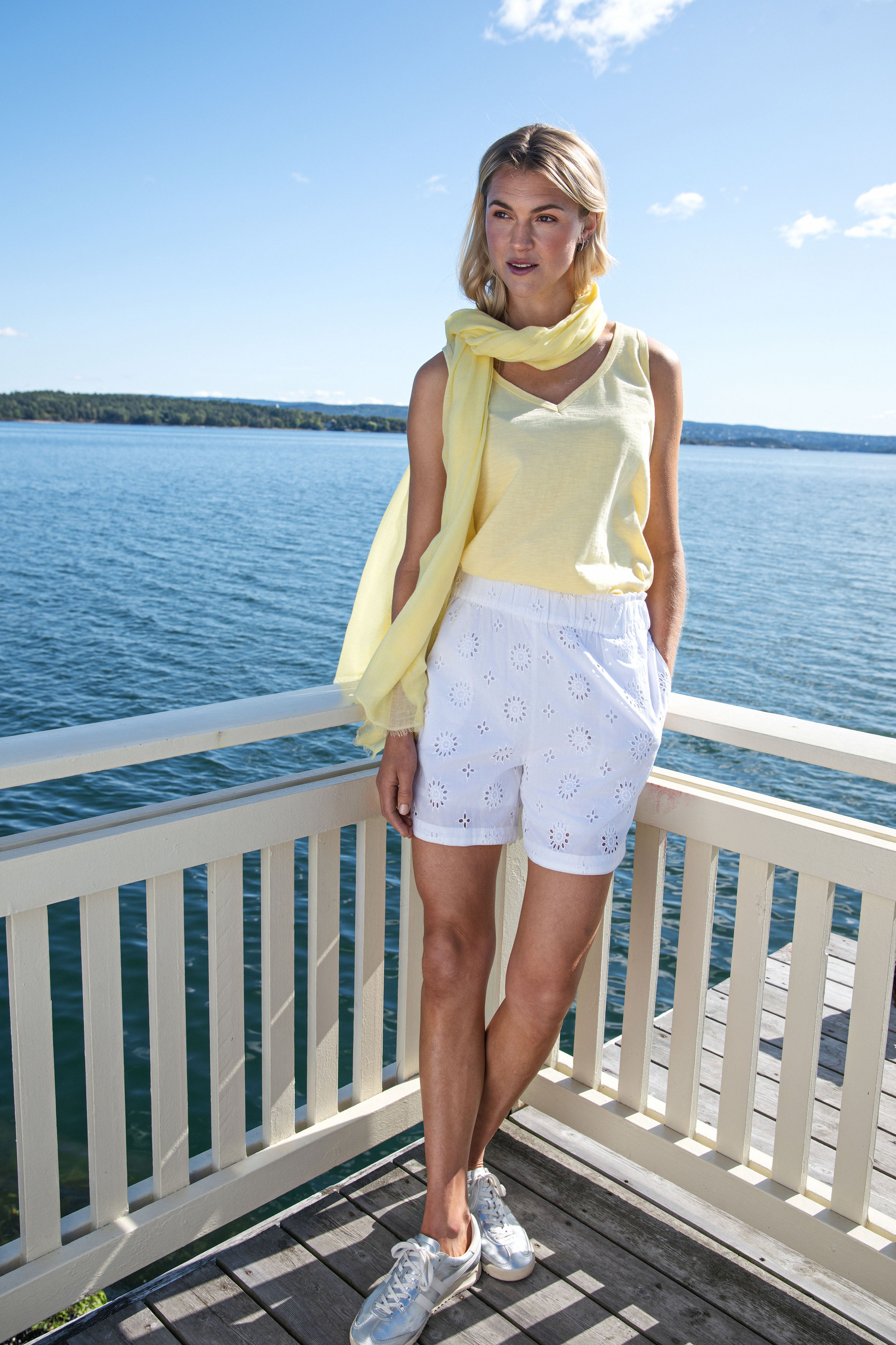 Close to my heart Laurie bomull topp Tank top Soft Yellow