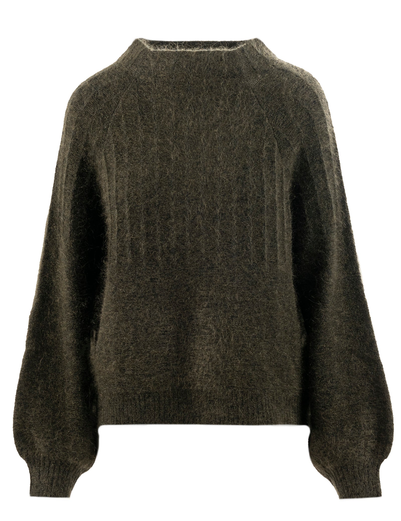 Close to my heart Lea kid mohair genser Sweater knitted Army