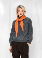 Close to my heart Lea kid mohair genser Sweater knitted Charcoal
