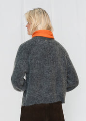 Close to my heart Lea kid mohair genser Sweater knitted Charcoal