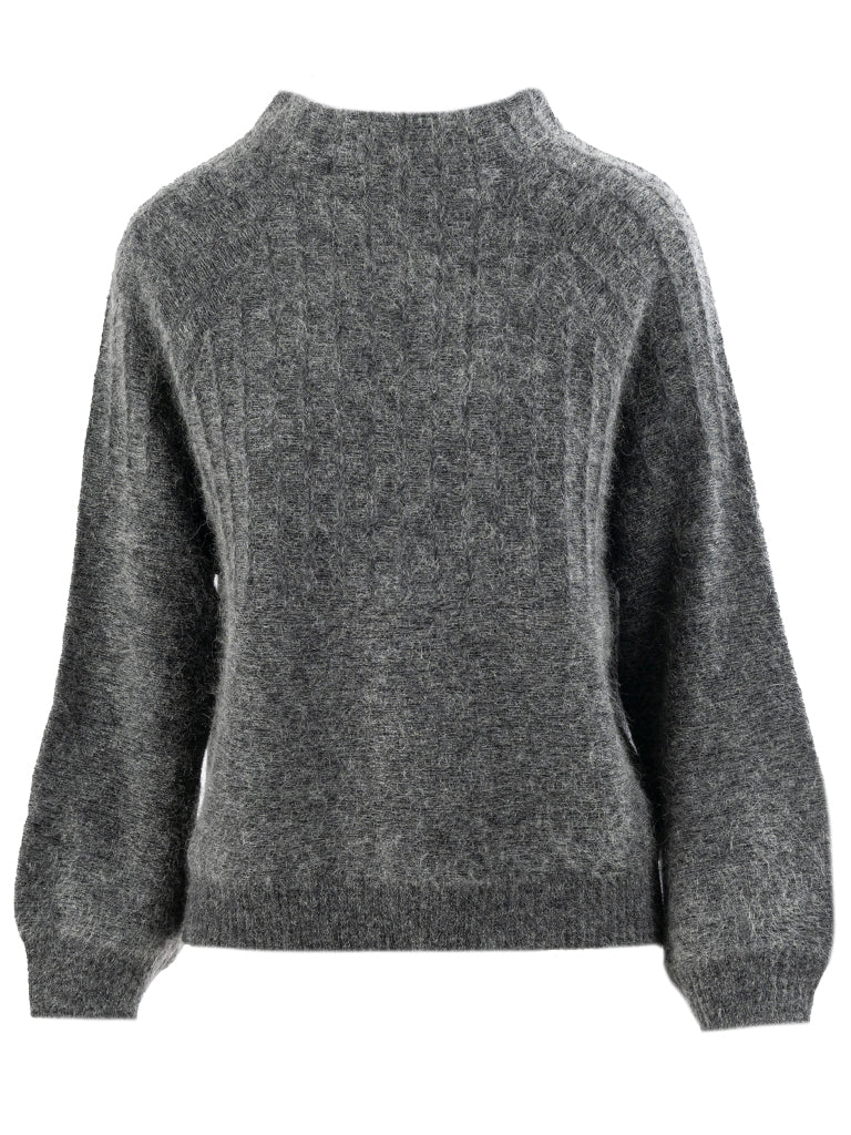 Close to my heart Lea kid mohair genser Sweater knitted Charcoal