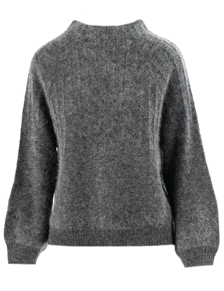 Close to my heart Lea kid mohair genser Sweater knitted Charcoal