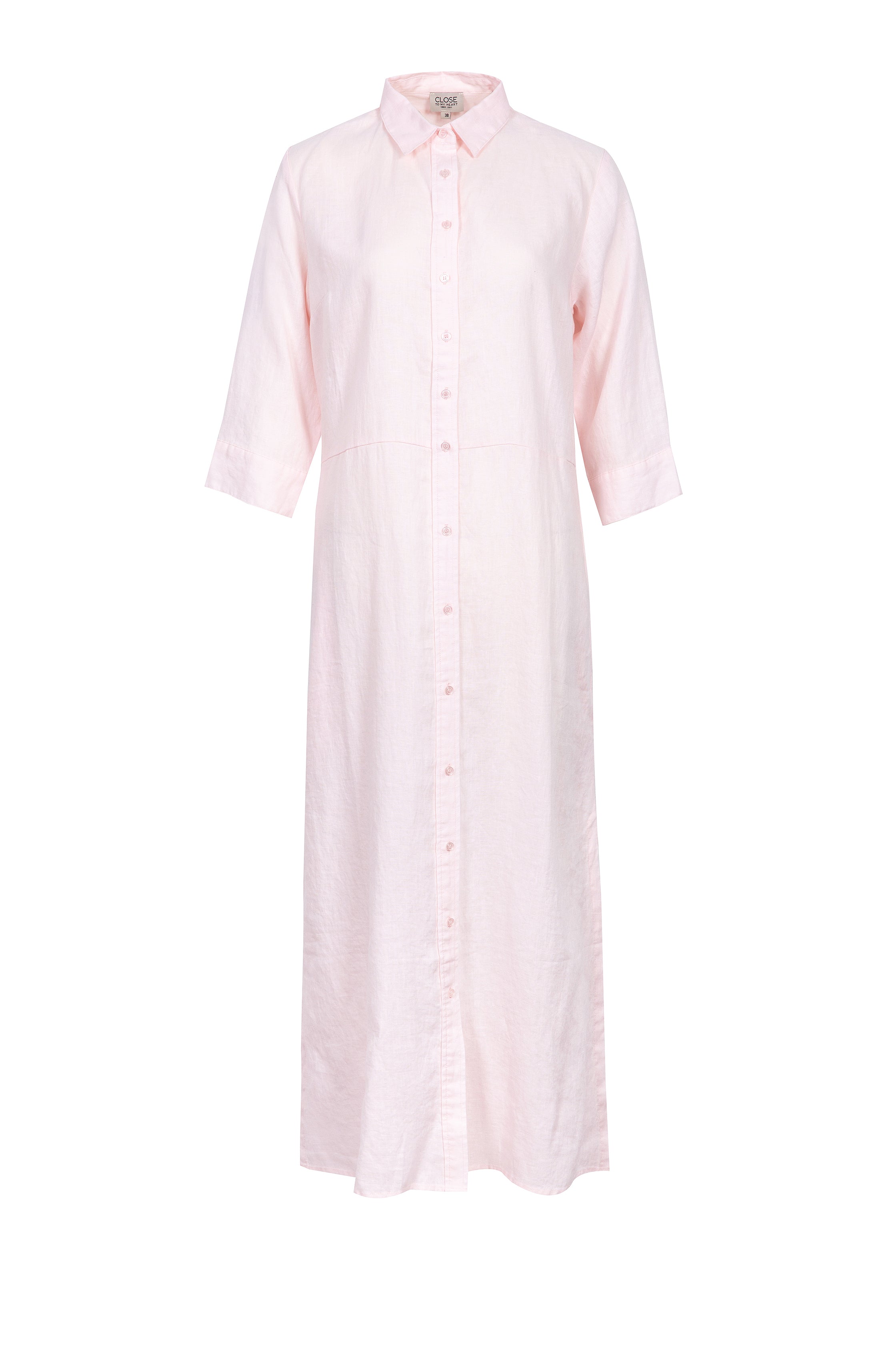 Close to my heart Leila midi lin kjole Dress woven Barely Pink