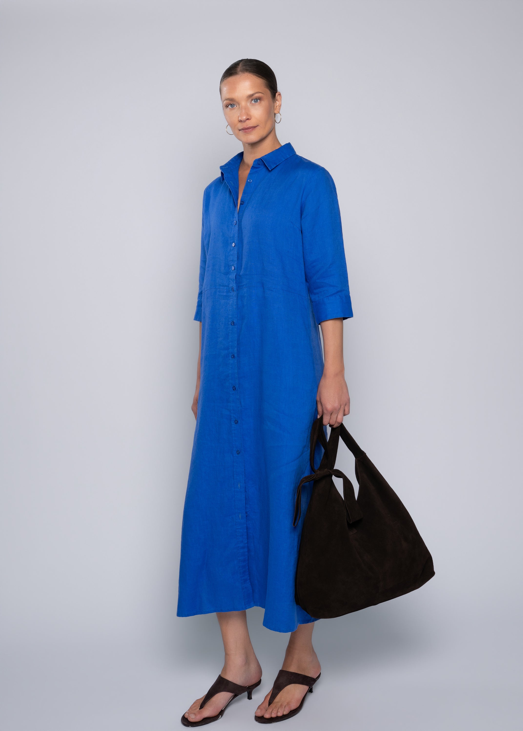 Close to my heart Leila midi lin kjole Dress woven
