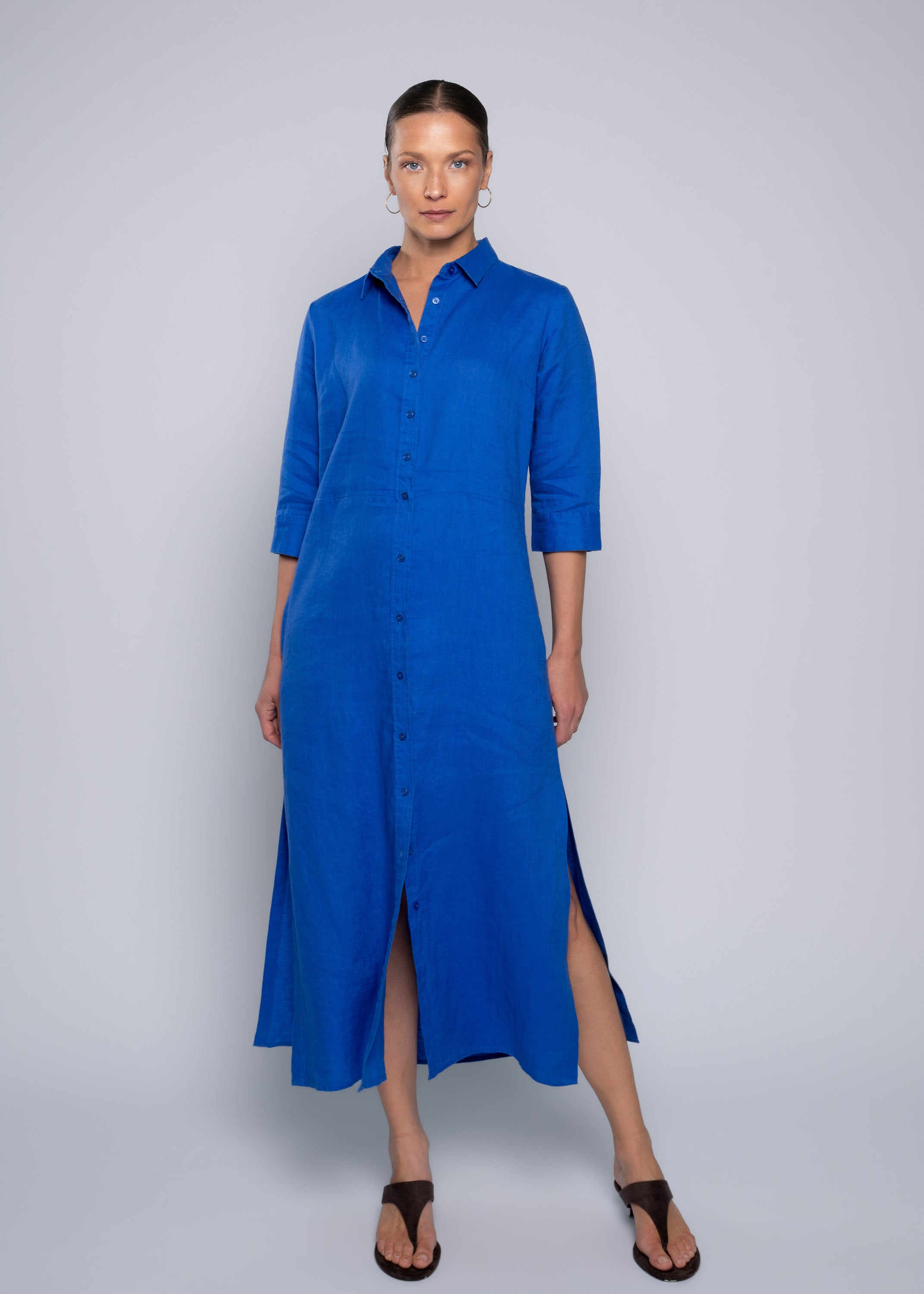 Close to my heart Leila midi lin kjole Dress woven