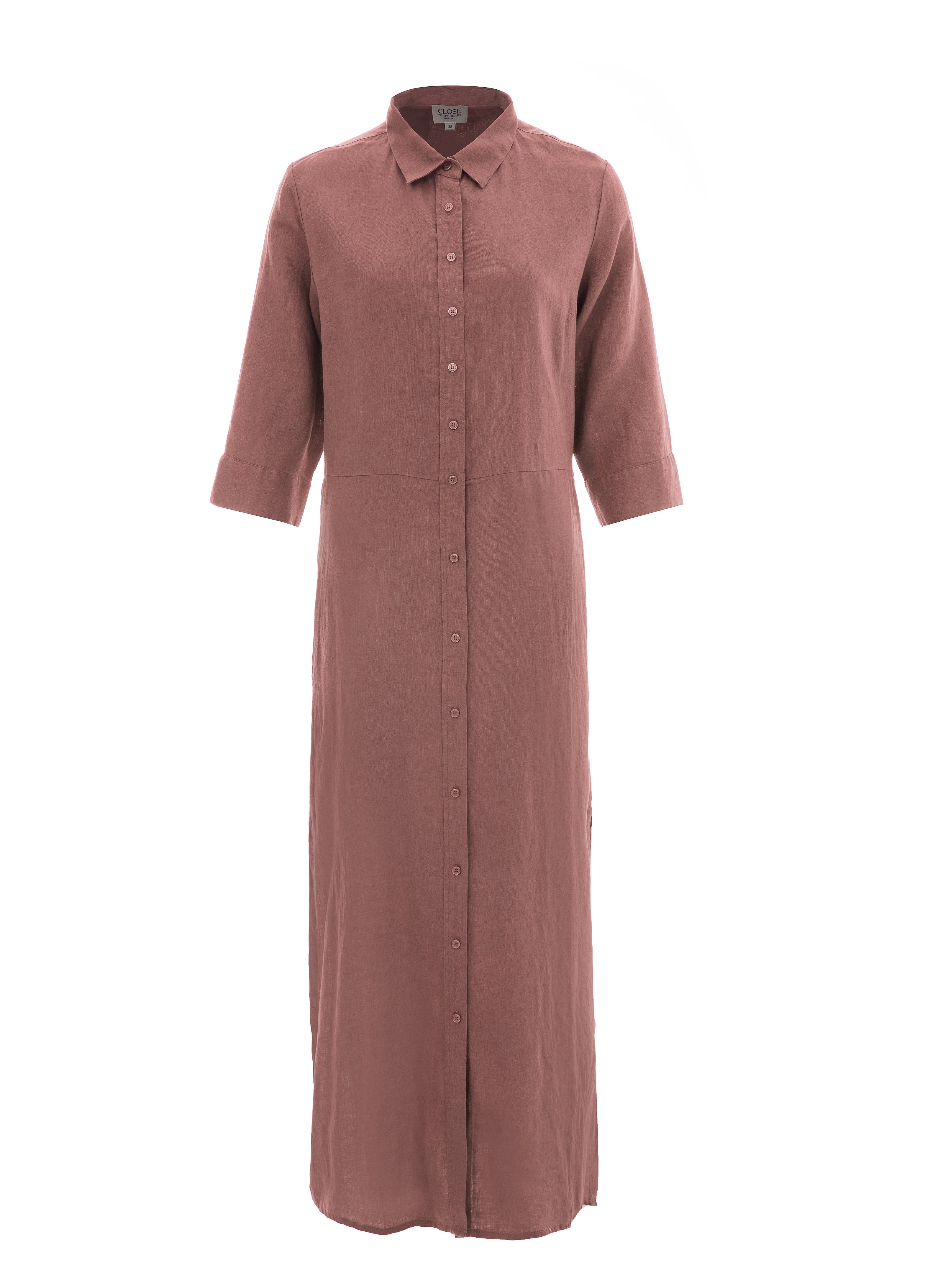 Close to my heart Leila midi lin kjole Dress woven Earth