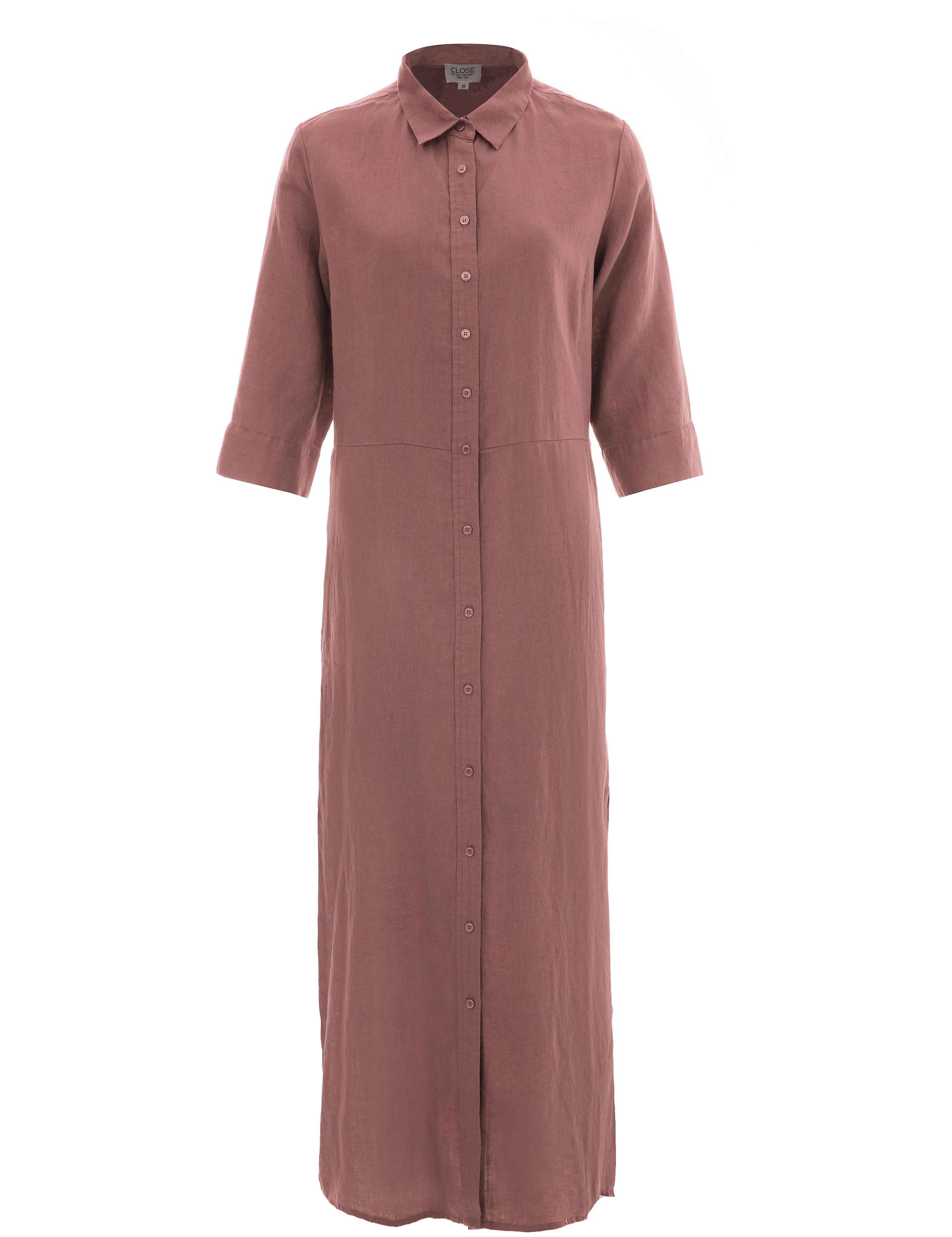 Close to my heart Leila midi lin kjole Dress woven Earth