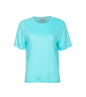 Close to my heart Leon linen t-shirt T-shirt Aqua