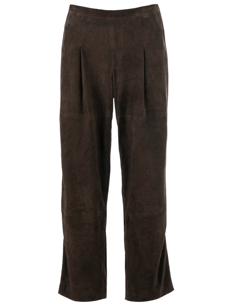 Close to my heart Lilja suede leather leather pants Dark Chocolate