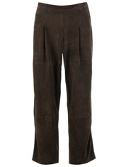 Close to my heart Lilja suede leather leather pants Dark Chocolate
