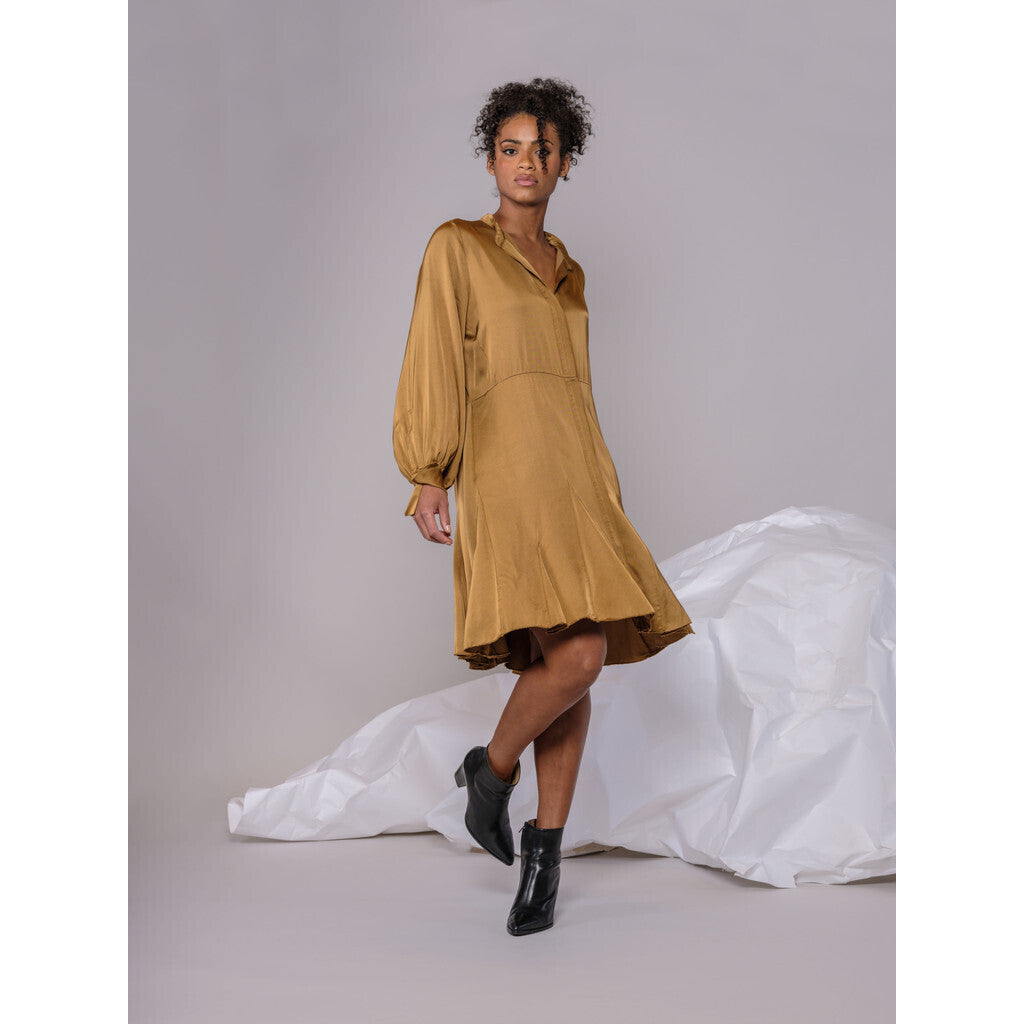 Close to my heart Lois viscose dress Dress woven Cognac
