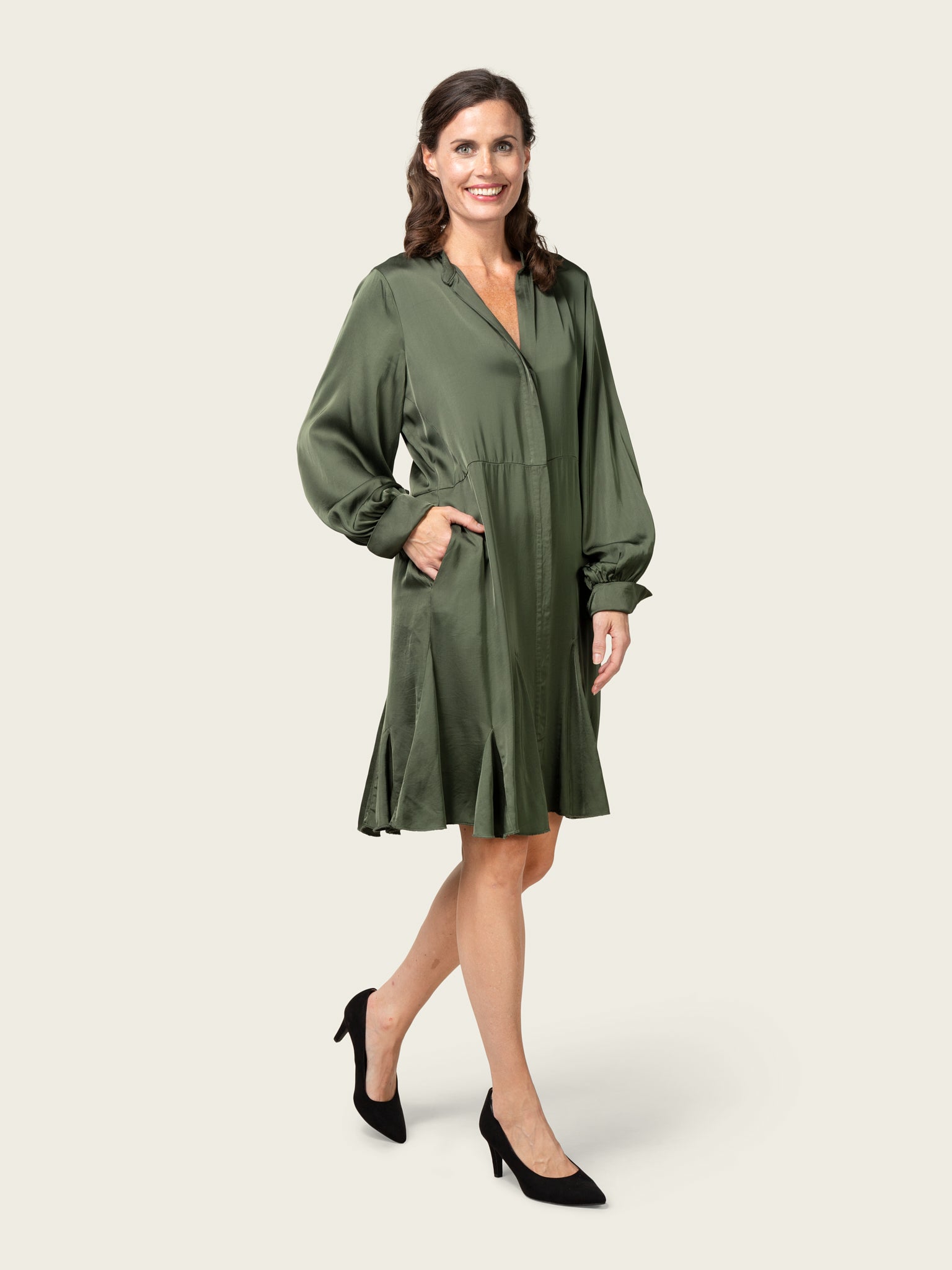Close to my heart Lois viscose dress Dress woven Dark Green