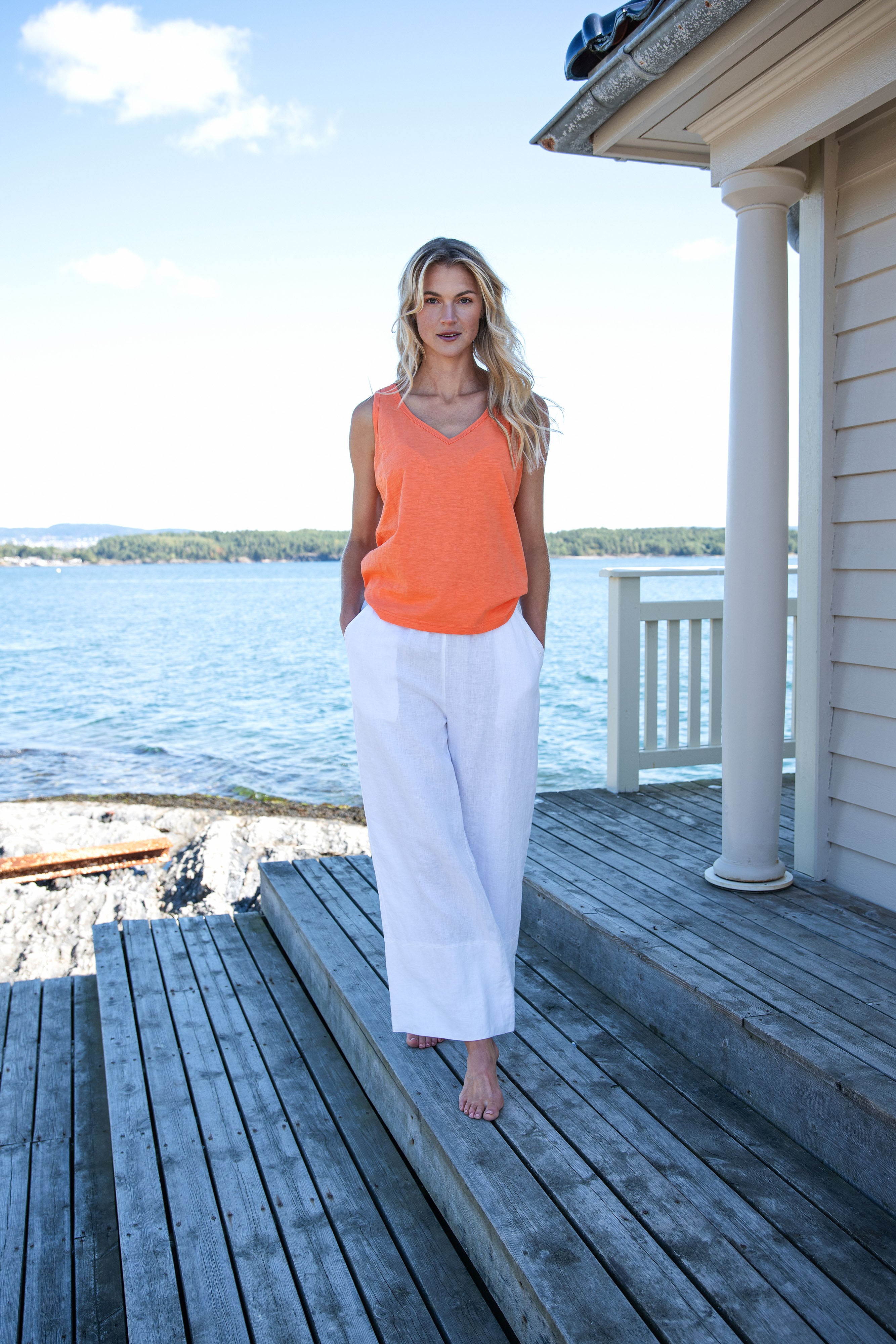 Close to my heart Lou vide linbukser dame Pants woven White