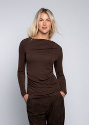 Close to my heart Lumi langermet ull genser Top Chocolate