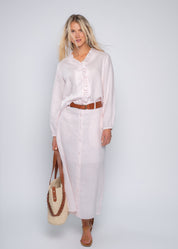Close to my heart Lydia midi lin skjørt Skirt woven