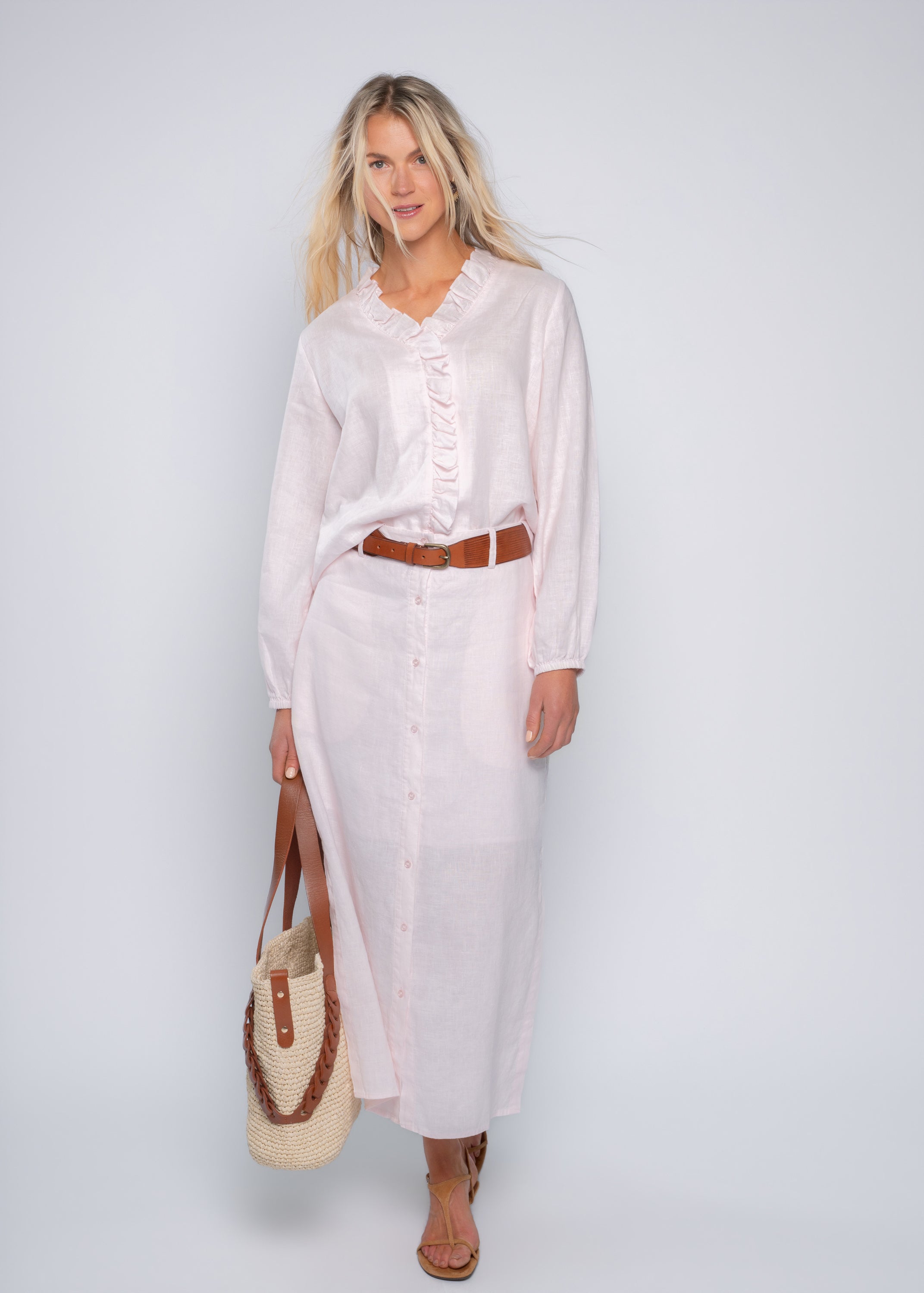 Close to my heart Lydia midi lin skjørt Skirt woven